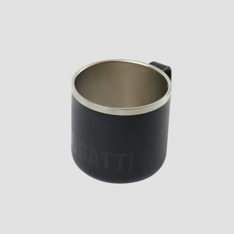 Black Bugatti mug with lettering
