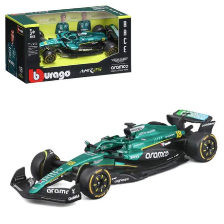 Model Aston Martin F1 AMR25 BBurago #18 Lance Stroll 2025