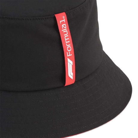 Formula 1 fan bucket hat with logo, black