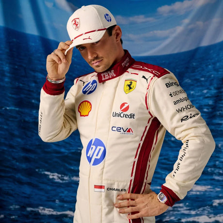 Scuderia Ferrari Charles Leclerc Cap – Monaco GP 2026, Creme