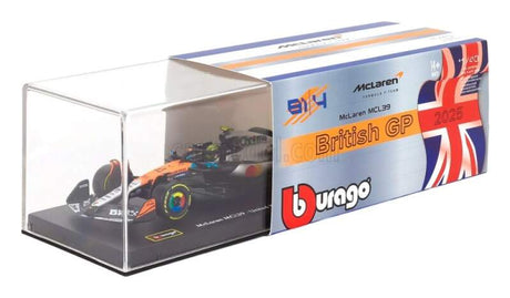 Modell McLaren F1 MCL39 BBurago #4 Lando Norris Silverstone 2025 im Maßstab 1:43 - Signature