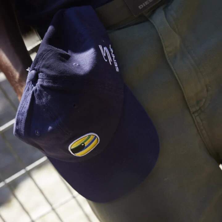 Ayrton Senna Cap Helmet dunkelblau