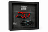 PETROL ART 3D Miami Frame with Mercedes Kimi Antonelli 1:43 Model – Miami GP 2025