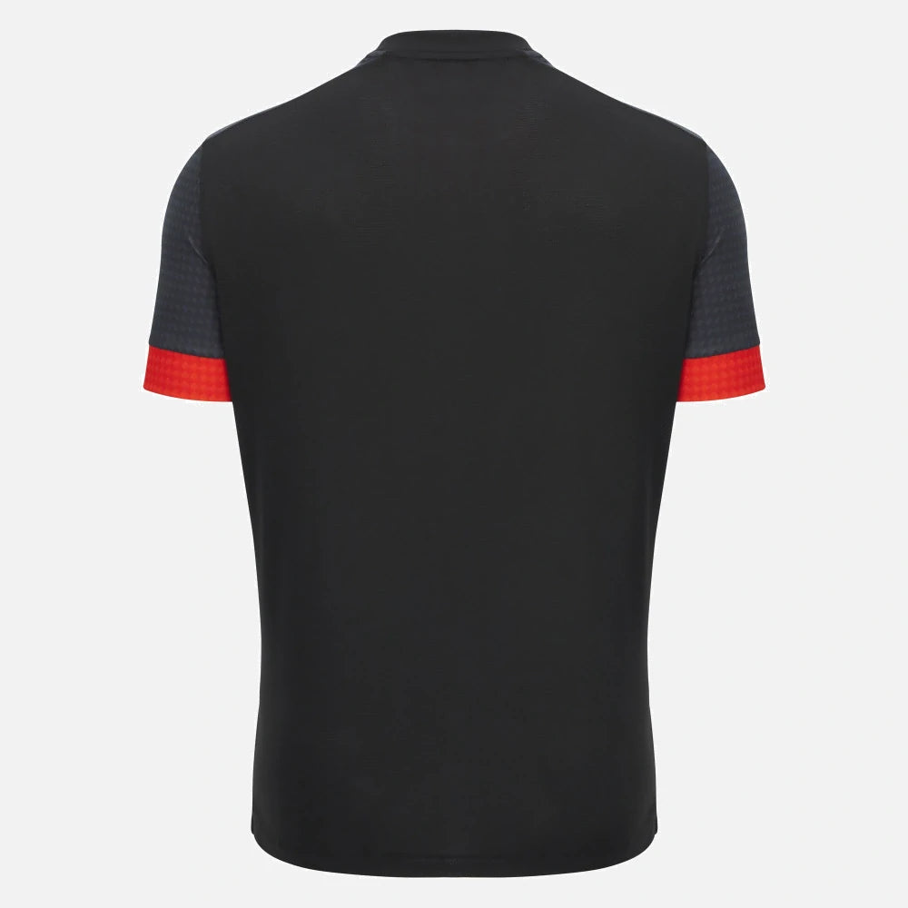 Ducati x Macron Sport-T-Shirt mit Logo – Dunkelgrau