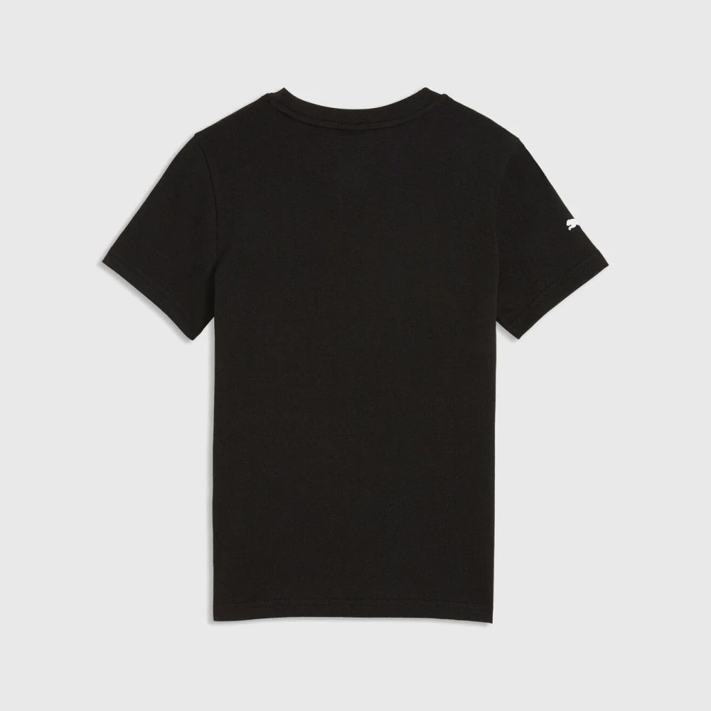 Scuderia Ferrari F1 x Puma Kinder-T-Shirt mit großem Wappen – Schwarz