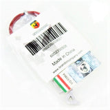 Abarth metal keyring with red ring – official product