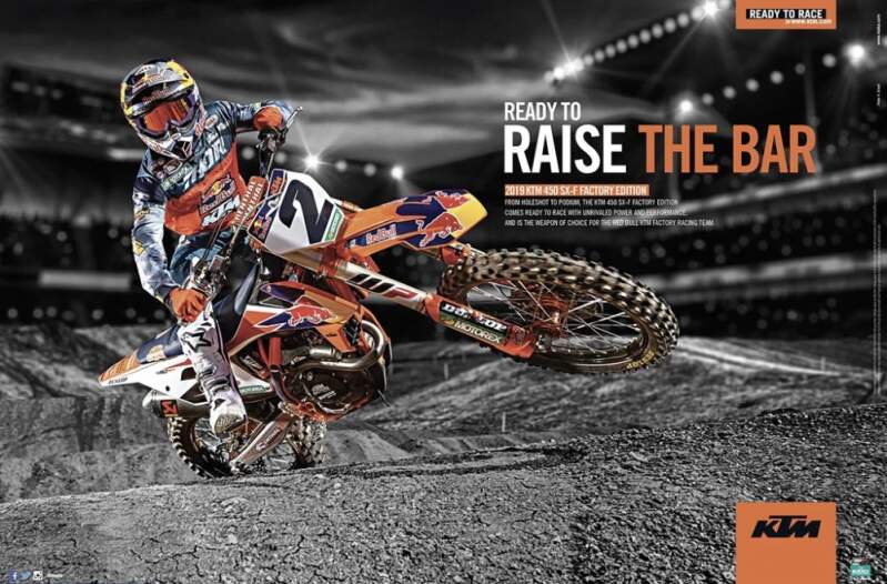 Motorradmodell KTM Red Bull 450 SX-F C. Webb