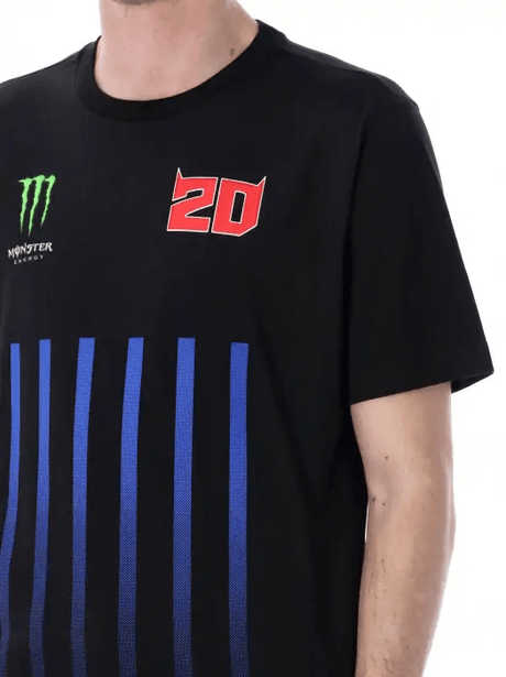 Fabio Quartararo Monster Energy Stripes T-shirt, black