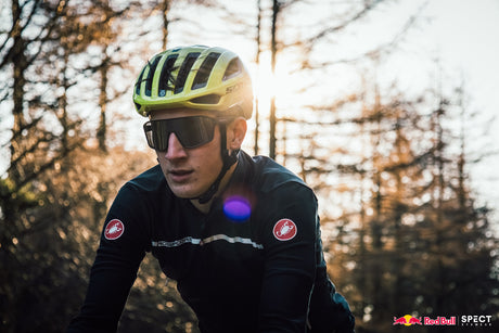 Red Bull Spect Sonnenbrille DASH matt grau mit grün-goldenem Glas