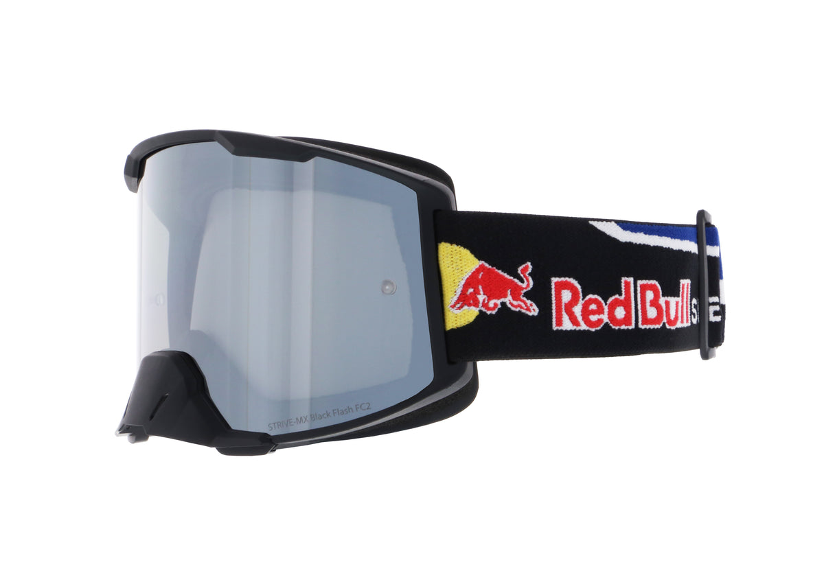 Red Bull Spect Motocrossbrille STRIVE schwarz mit silbernem Glas