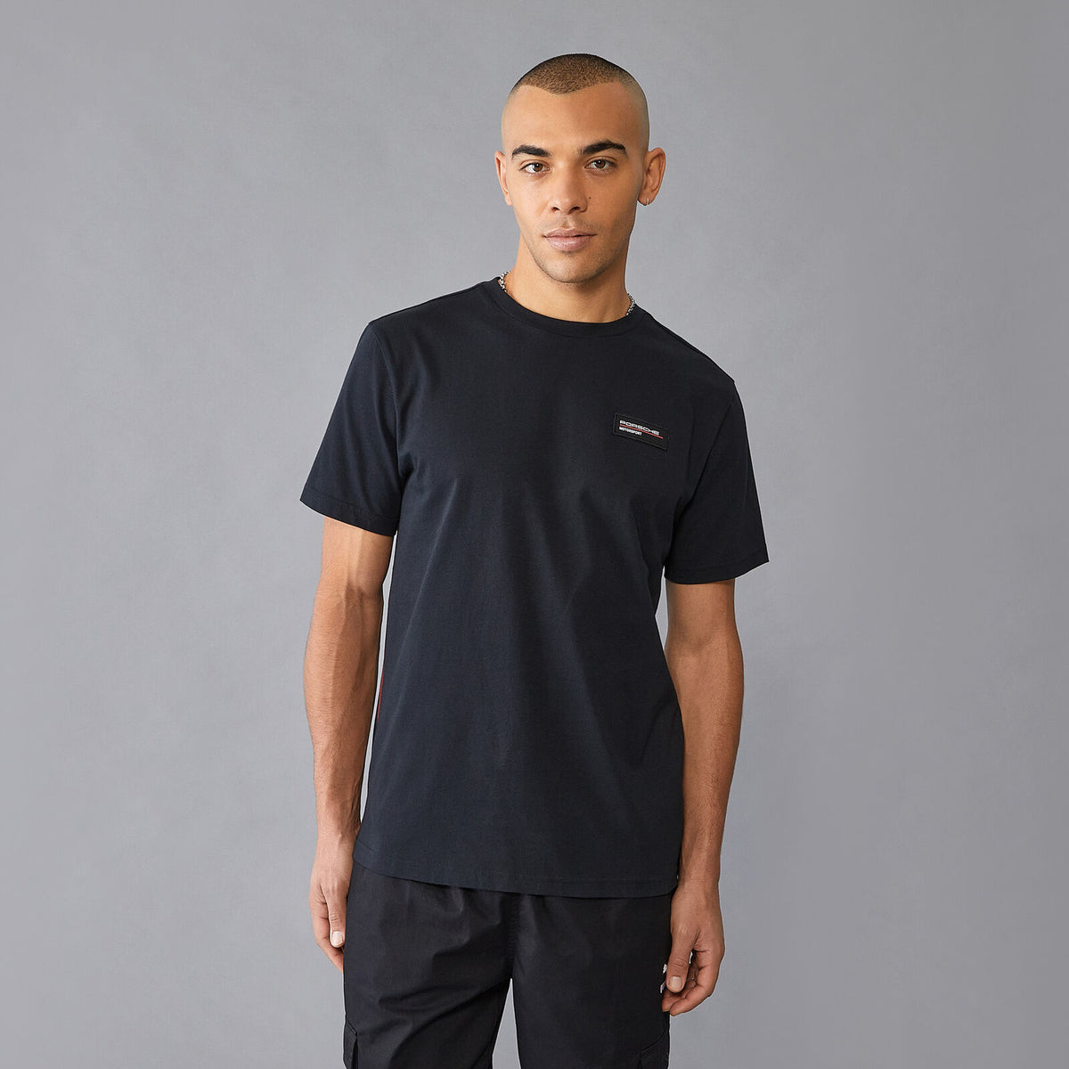 Porsche casual T-shirt with logo, black