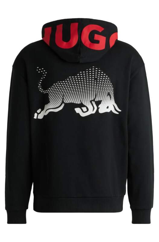 HUGO – Visa Cash App RB casual sweatshirt with BULL motif black