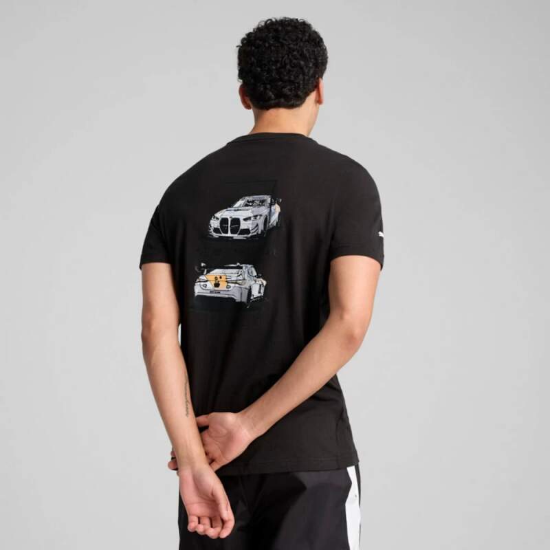 BMW Motorsport Fan-T-Shirt mit Rennmotiv schwarz