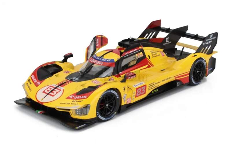 Modell Bburago Ferrari 499P Nr. 83 Le Mans 2024 im Maßstab 1:18, AF Corse