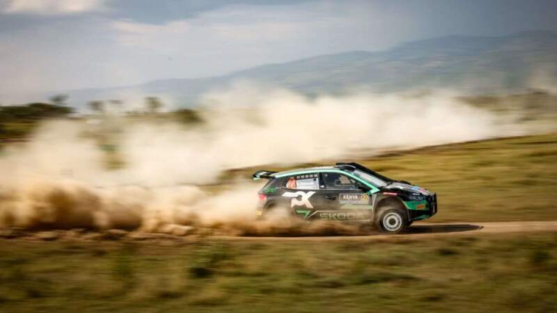 IXO Škoda Fabia Rally2 #22 Greensmith/Andersson model, WRC Safari Rally Kenya 2024