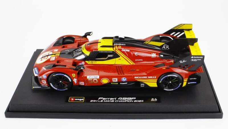 Modell Bburago Ferrari 499P Nr. 50, Sieger Le Mans 2024