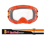 Red Bull Spect STRIVE motocross goggles, orange with clear lens