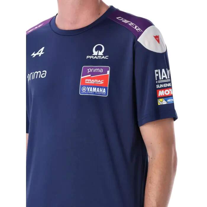 Yamaha Pramac Team-T-Shirt mit Sponsorenlogos