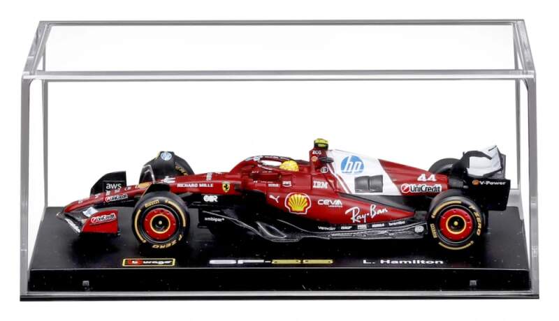 Model Scuderia Ferrari SF-25 BBurago #44 Lewis Hamilton 2025 1:43 Signature