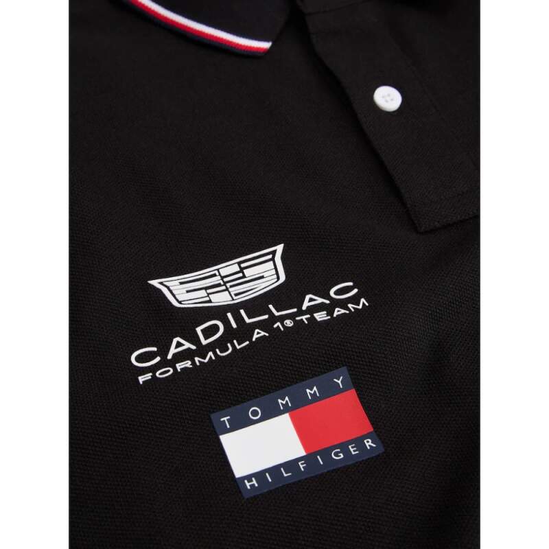 Black Cadillac F1 x Tommy Hilfiger polo shirt - team edition