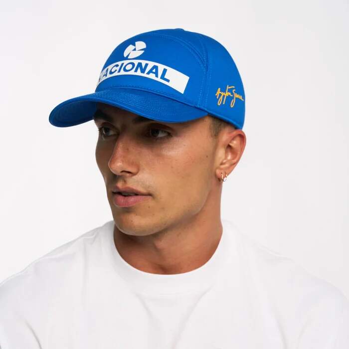 Ayrton Senna Cap Nacional blau