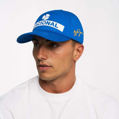 Ayrton Senna Cap Nacional blau