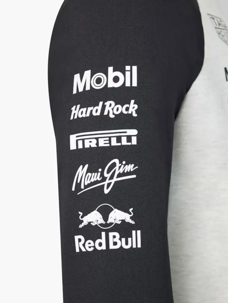 Oracle Red Bull Racing Classic Team-Langarmshirt mit Sponsorenlogos – Grau
