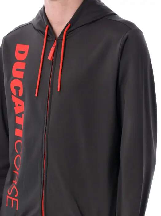 Ducati Corse Fan-Sweatshirt dunkelgrau mit Logo