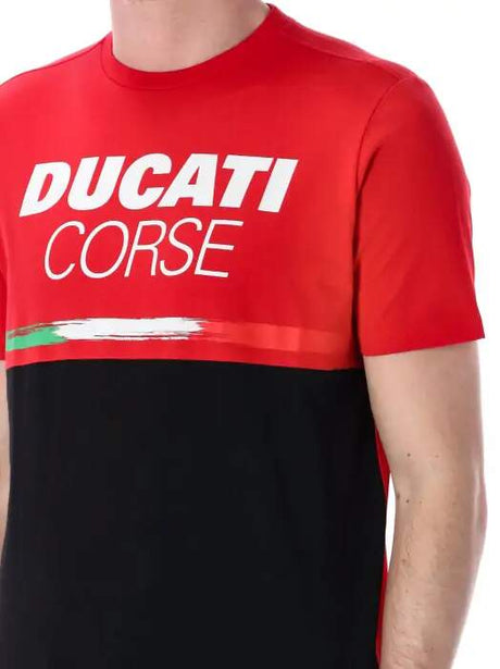 Ducati Corse Freizeit-T-Shirt mit Trikolore