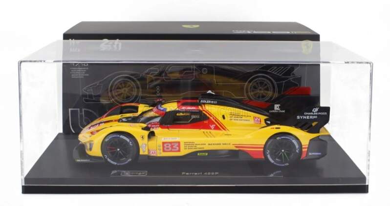 Model BBurago Ferrari 499P NR.83 Le Mans 2024 1:18 AF Corse - Deluxe edice