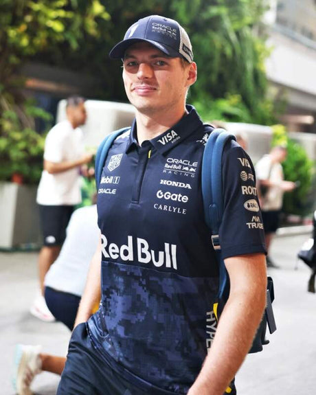 Oracle Red Bull Racing team polo shirt with sponsor logos x HYPEBEAST