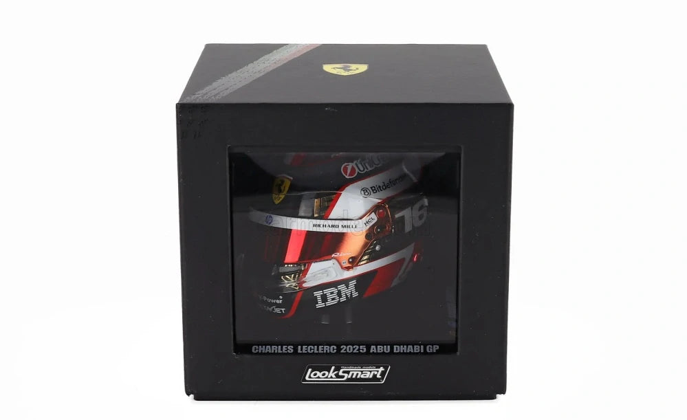 LookSmart Charles Leclerc Helmmodell im Maßstab 1:5 – SF Abu Dhabi 2025