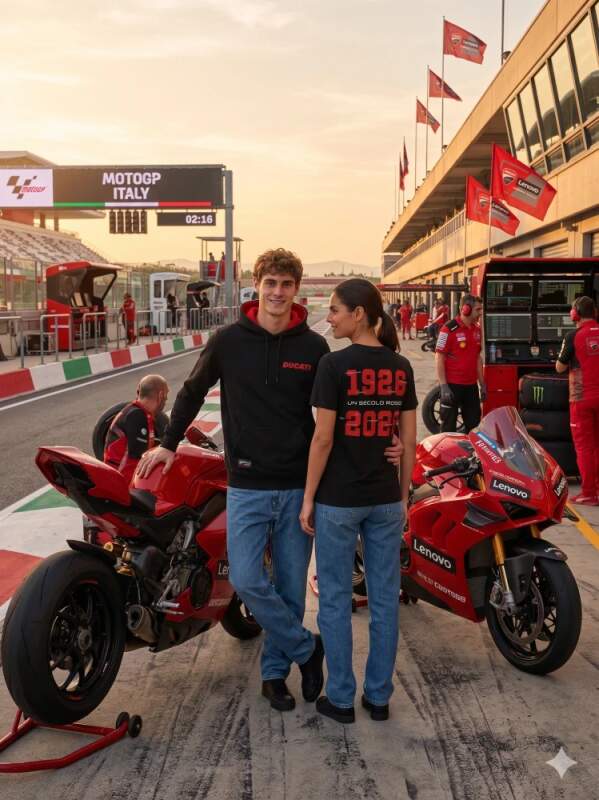 Men's Ducati Corse black sweatshirt - 100th years DUCATI edition