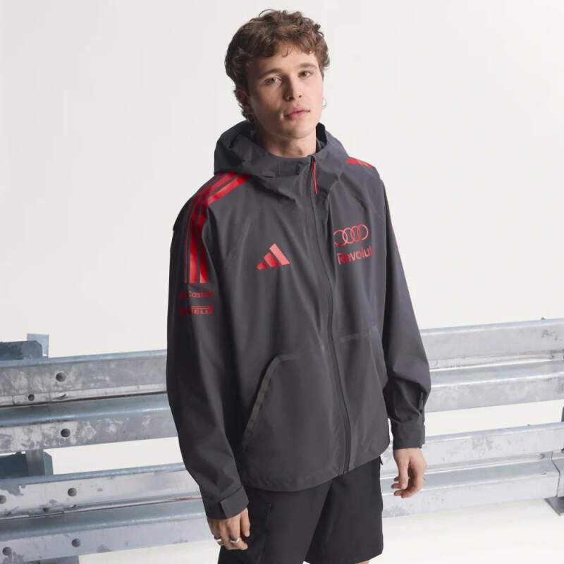 Audi Revolut F1 x Adidas leichte Jacke grau mit Sponsorenlogos - Team Edition