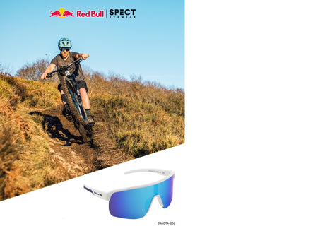 Red Bull Spect DAKOTA Sonnenbrille schwarz mit violett-grünem Glas