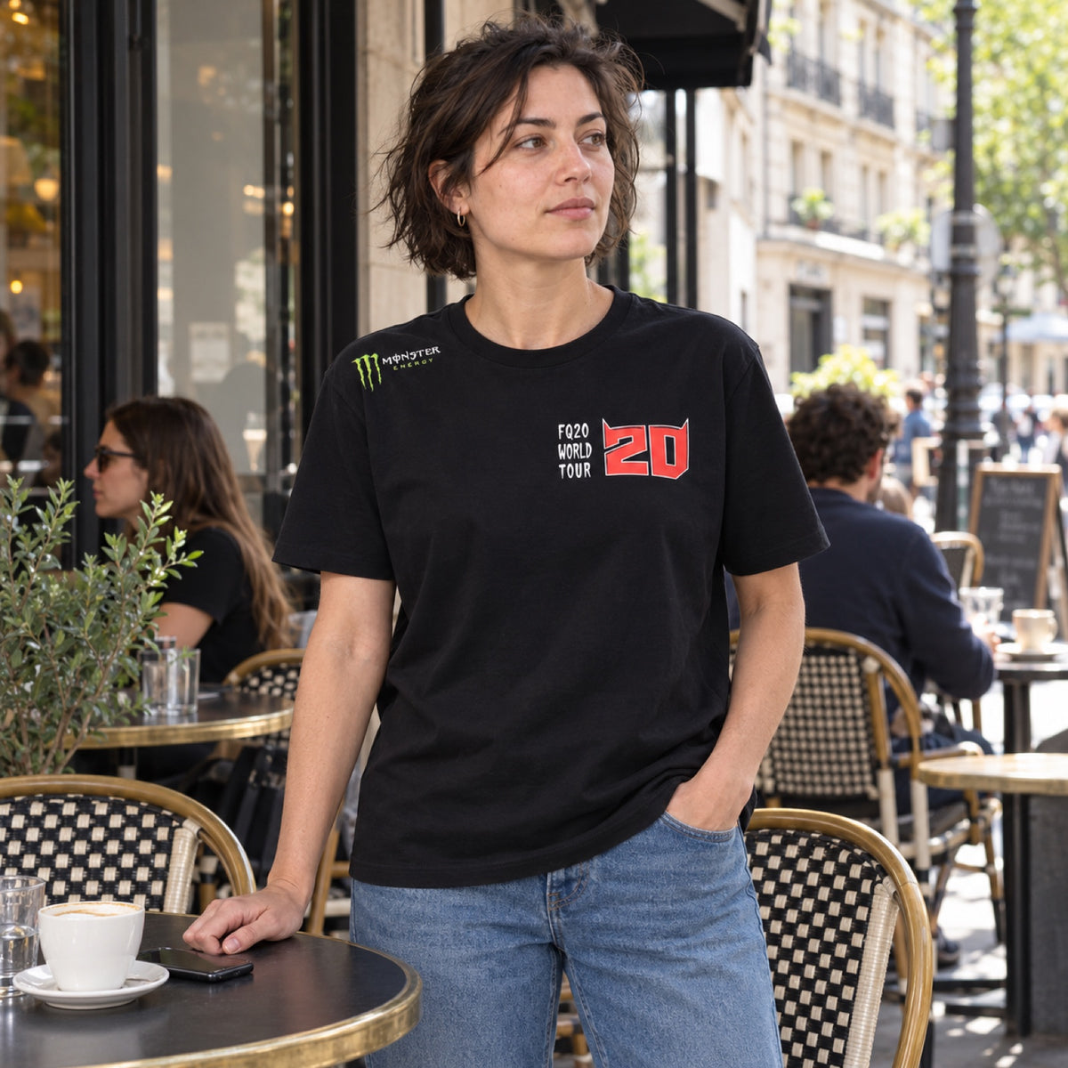 Yamaha Fan T-Shirt – Fabio Quartararo – World Tour – ilustrační foto 2 (AI)